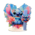 WOODENSTYLE LAMPADA PLAKE ME DIAKOSMITIKO SE XuLINI BASI- LILO & STITCH