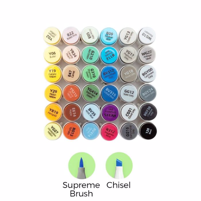 OHUHU MARKADOROI ALKOOLIS BRUSH & CHISEL PLUS SET 36tmx