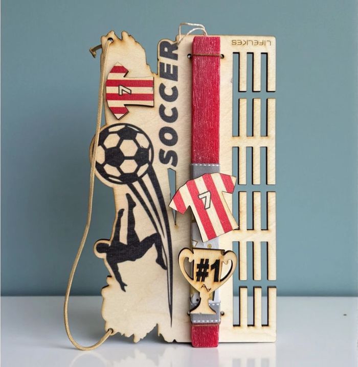 LIFELIKES LAMPADA PLAKE ME XuLINO TAMPLO- SOCCER KOKKINO