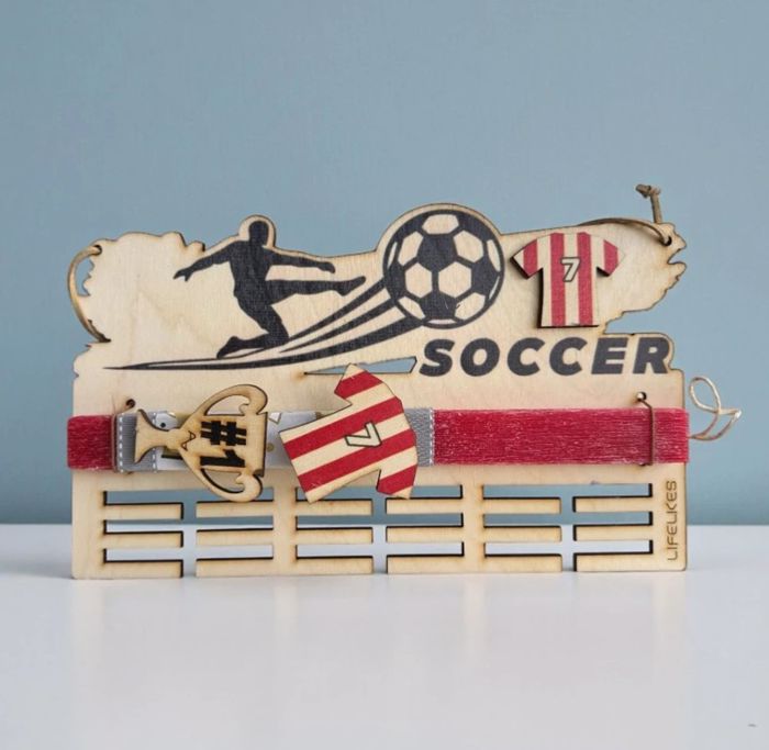 LIFELIKES LAMPADA PLAKE ME XuLINO TAMPLO- SOCCER KOKKINO