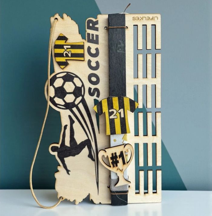 LIFELIKES LAMPADA PLAKE ME XuLINO TAMPLO- SOCCER KITRINO