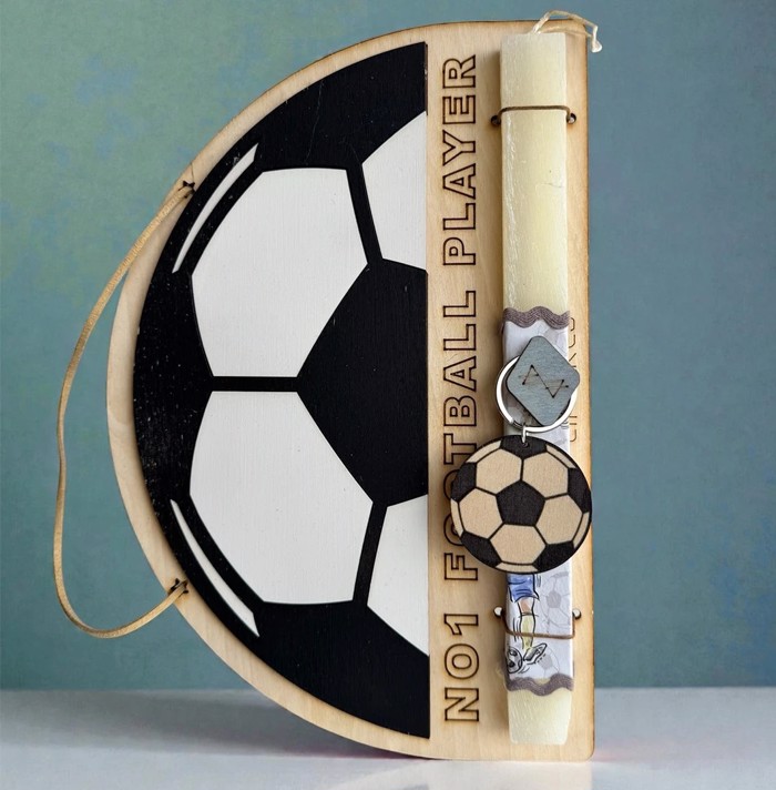 LIFELIKES LAMPADA PLAKE ME XuLINO TAMPLO- NO1 FOOTBALL PLAYER