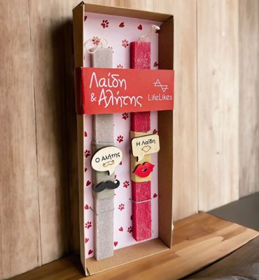 LIFELIKES ΛΑΜΠΑΔΑ ΠΛΑΚΕ ΖΕΥΓΑΡΙ- ΛΑΙΔΗ/ΑΛΗΤΗΣ