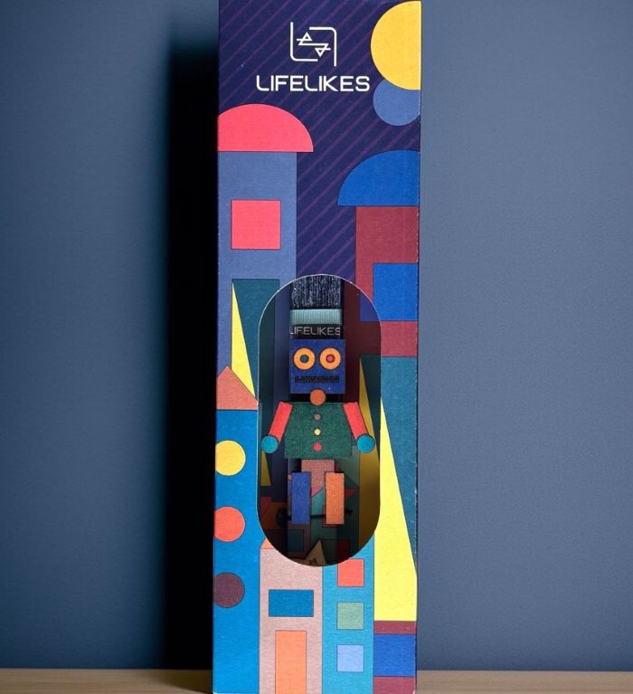 LIFELIKES LAMPADA PLAKE SE KOuTI- THE ROBOT