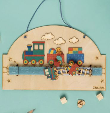 LIFELIKES ΛΑΜΠΑΔΑ ΠΛΑΚΕ ΜΕ ΞΥΛΙΝΟ ΤΑΜΠΛΟ- ΤΟΜΜΥ ΤΟ ΤΡΕΝΑΚΙ