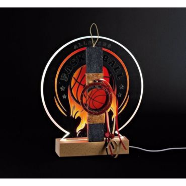 ADOREX ΛΑΜΠΑΔΑ ΠΛΑΚΕ ΚΟΝΤΗ ΜΕ ΠΛΕΞΙΓΚΛΑΣ ΜΕ LED ΒΑΣΗ- ΜΠΑΣΚΕΤ