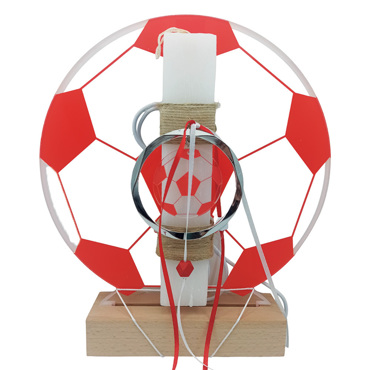 ADOREX ΛΑΜΠΑΔΑ ΠΛΑΚΕ ΚΟΝΤΗ ΜΕ ΠΛΕΞΙΓΚΛΑΣ ΜΕ LED ΒΑΣΗ- ΚΟΚΚΙΝΗ ΜΠΑΛΑ