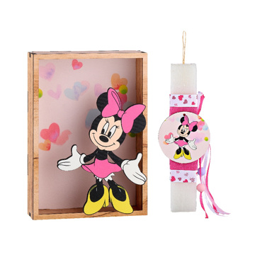 ADOREX ΛΑΜΠΑΔΑ ΠΛΑΚΕ ΚΟΝΤΗ ΜΕ ΞΥΛΙΝΟ ΚΑΔΡΑΚΙ- MINNIE