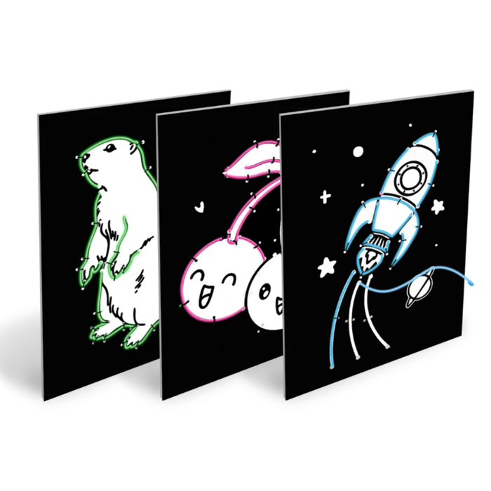 KIDYWOLF SET XEIROTEXNIAS ME NEON NIMATA KAI 9 KARTES- GLAXIAS