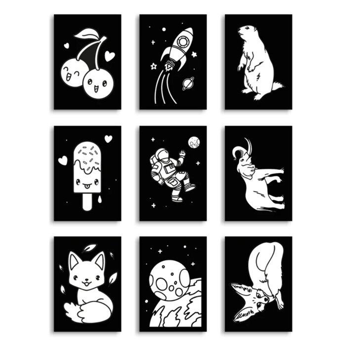 KIDYWOLF SET XEIROTEXNIAS ME NEON NIMATA KAI 9 KARTES- GLAXIAS