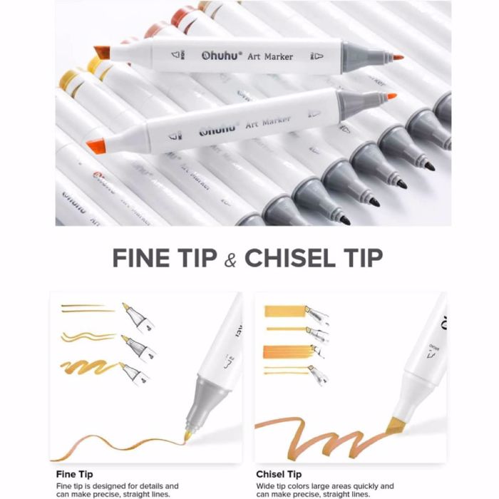 OHUHU MARKADOROI ALKOOLIS FINE & CHISEL SET 80tmx