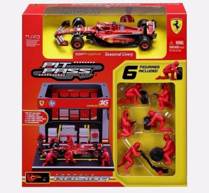 BURAGO 1/43 FERRARI F1 PIT PASS- FERRARI SF24