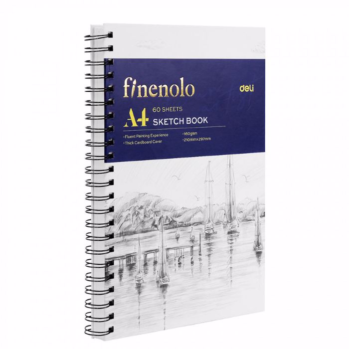 DELI MPLOK SXEDIOu SPIRAL A4 60 FuLLA 21x29.7cm 160gsm FINENOLO