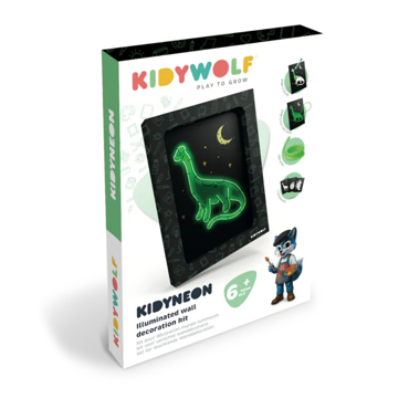 KIDYWOLF ΣΕΤ ΧΕΙΡΟΤΕΧΝΙΑΣ ΜΕ ΝΕΟΝ ΝΗΜΑΤΑ ΚΑΙ 3 ΚΑΡΤΕΣ- ΔΕΙΝΟΣΑΥΡΟΙ