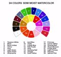 HIMI NEROMPOGES SEMI-MOIST WATERCOLOUR SET 24xr. KAI PINELO GREEN CASE