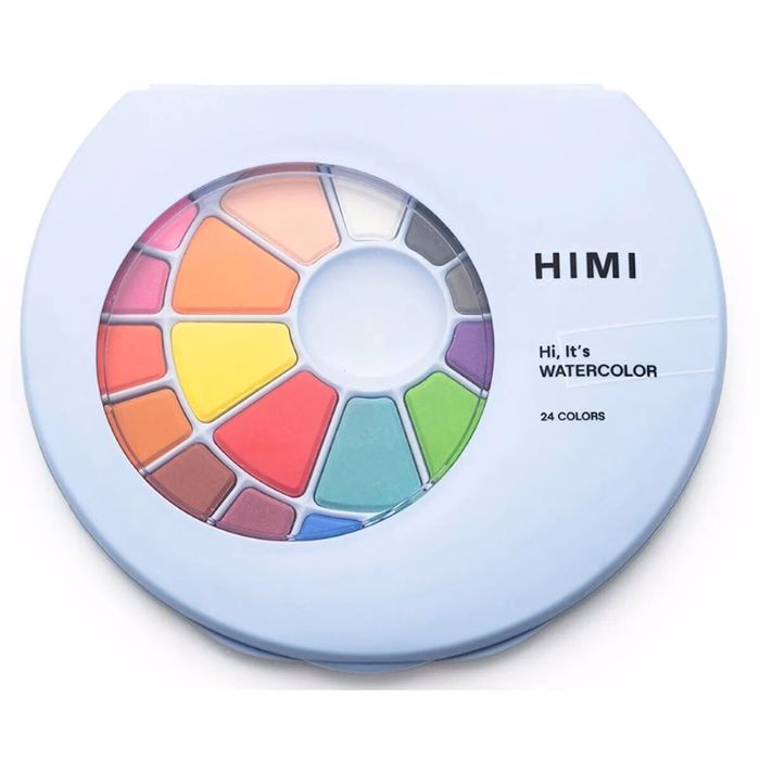 HIMI NEROMPOGES SOLID WATERCOLOUR SET 24xr. KAI PINELO BLUE CASE