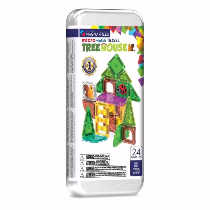 MAGNA-TILES microMAGS TREEHOUSE TRAVEL 24tmx- MIKRA MAGITIKA PLAKIDIA STEM TAXIDIOu