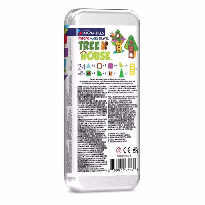 MAGNA-TILES microMAGS TREEHOUSE TRAVEL 24tmx- MIKRA MAGITIKA PLAKIDIA STEM TAXIDIOu