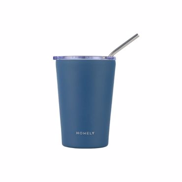 HOMELY ΘΕΡΜΟΣ COFFEE MUG 400ml INDIGO BLUE