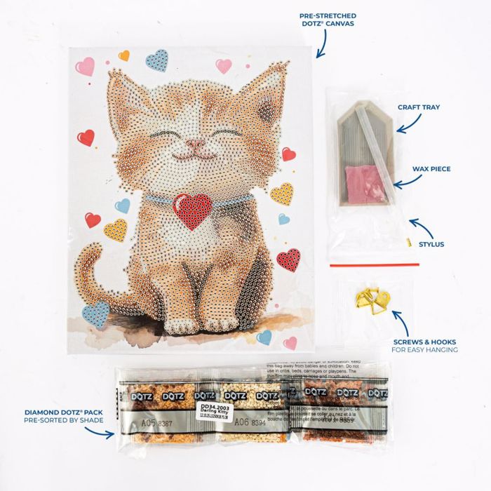 DIAMOND DOTZ DARLING KITTY ME KORNIZA  20*15CM