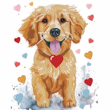 DIAMOND DOTZ PUPPY LOVE  ΜΕ ΚΟΡΝΙΖΑ  20*15CM