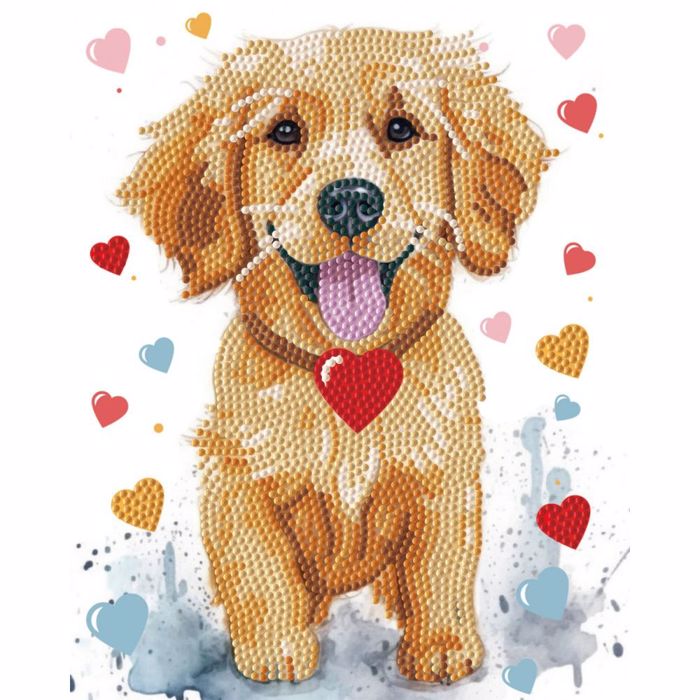 DIAMOND DOTZ PUPPY LOVE  ME KORNIZA  20*15CM