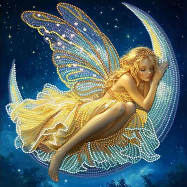 DIAMOND DOTZ CRESENT MOON SLUMBER ΜΕ ΚΟΡΝΙΖΑ  30*30CM