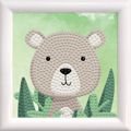 DIAMOND DOTZ WOODLAND BEAR WITH FRAME SE KAMBA 12*12CM