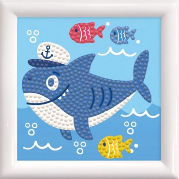 DIAMOND DOTZ SHARK AHOY ΣΕ ΚΑΜΒΑ 12*12CM