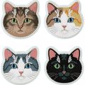 DIAMOND DOTZ CATS COASTERS 9.8*9.8CM