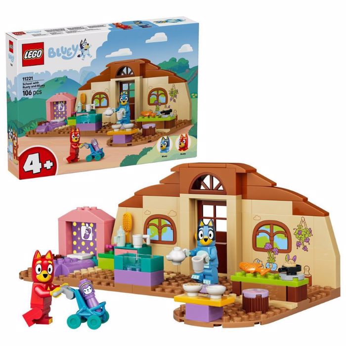 11221 LEGO SCHOOL WITH RUSTY AND BLUEY 106pcs
