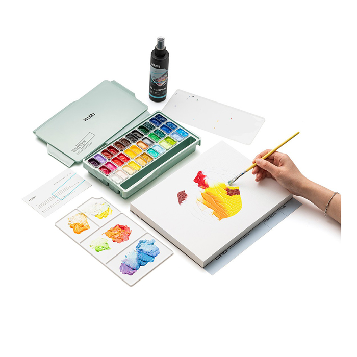 HIMI TEMPERES TWIN CUP JELLY SET 36xr. AKRuLIKA XROMATA PRASINO KOuTI