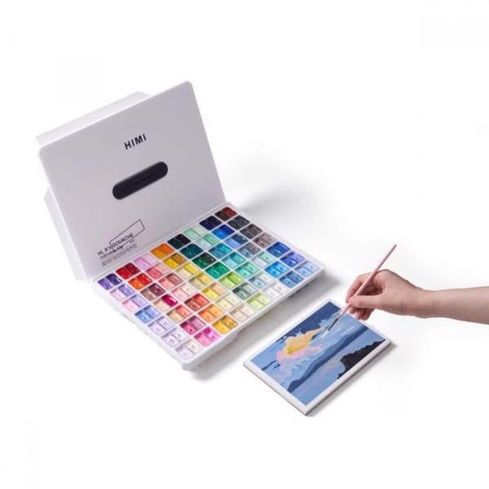 HIMI TEMPERES TWIN CUP GOUACHE SET 112xr. WHITE CASE
