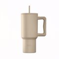 ESTIA ThERMOS STRAW TUMBLER XL SAVE THE AEGEAN 900ml DUNE