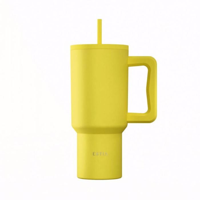 ESTIA ThERMOS STRAW TUMBLER XL SAVE THE AEGEAN 900ml SUNBEAM