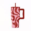 ESTIA ThERMOS STRAW TUMBLER XL SAVE THE AEGEAN 900ml CORAL WAVES