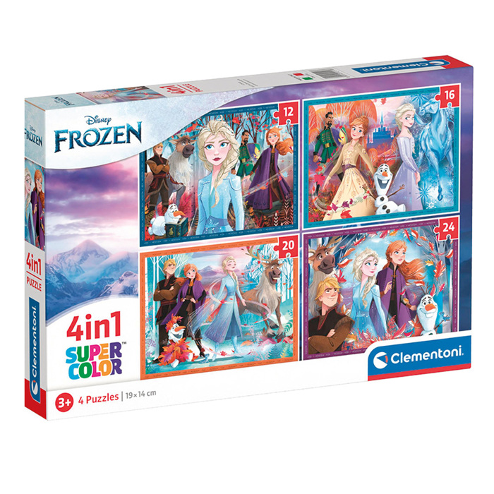 CLEMENTONI PUZZLE 4in1 FROZEN 12-16-20-24tmx