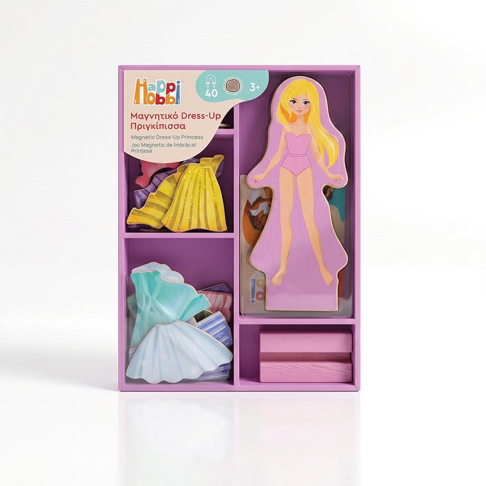 HAPPIHOBBI MAGITIKO KOuTI DRESS-UP WOODEN DOLL- PRISKIPISSA