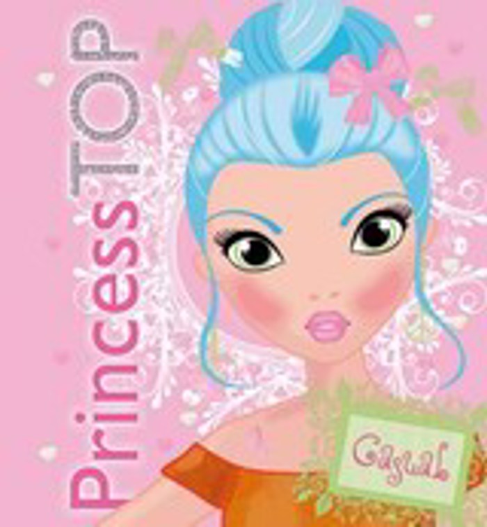PRINCESS TOP: CASUAL PERIEXEI 1 SELIDA ME AuTOKOLLITA + 4 SELIDES IXNOGAFIAS + 1 FuLLO ME STENSIL!